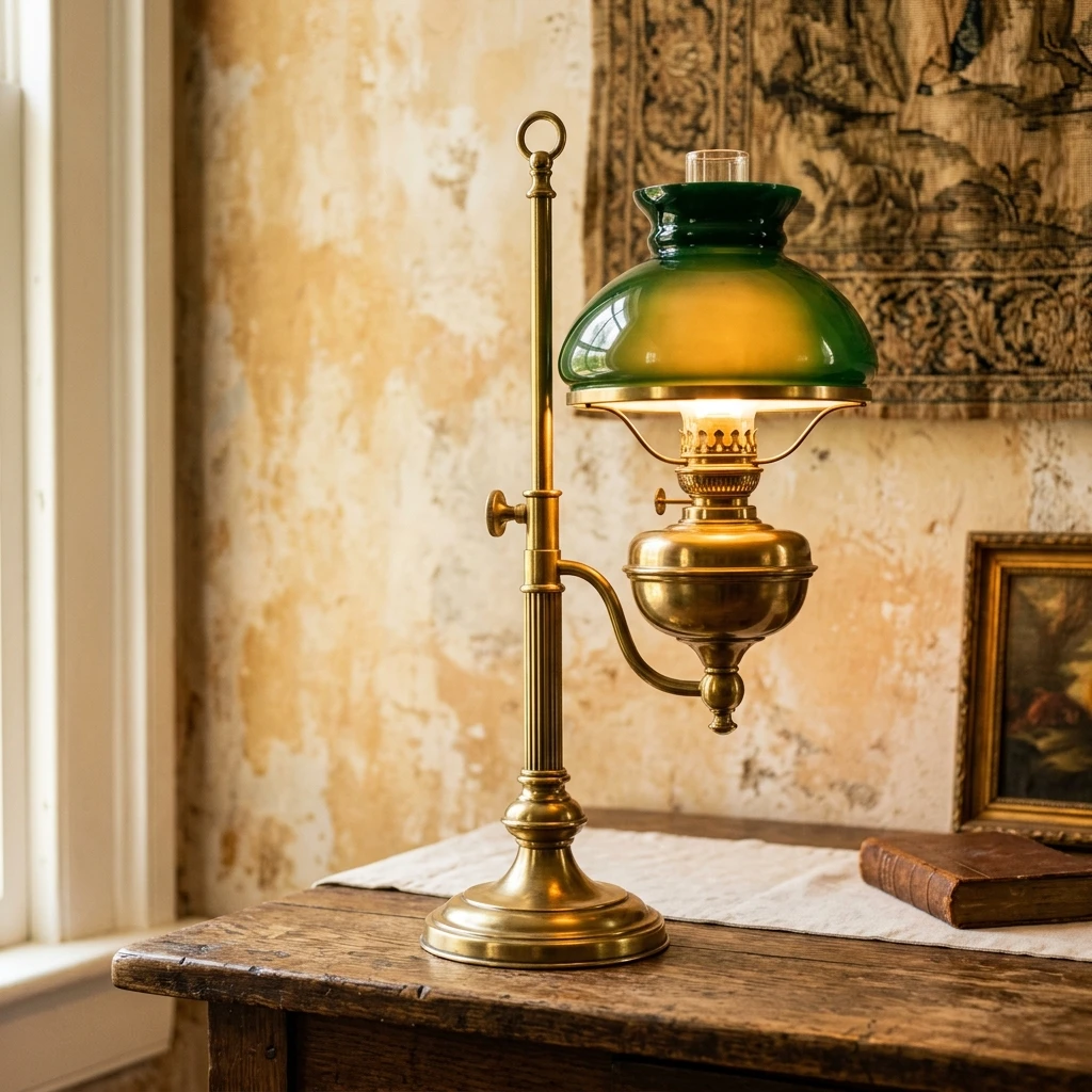 Brass student lamp