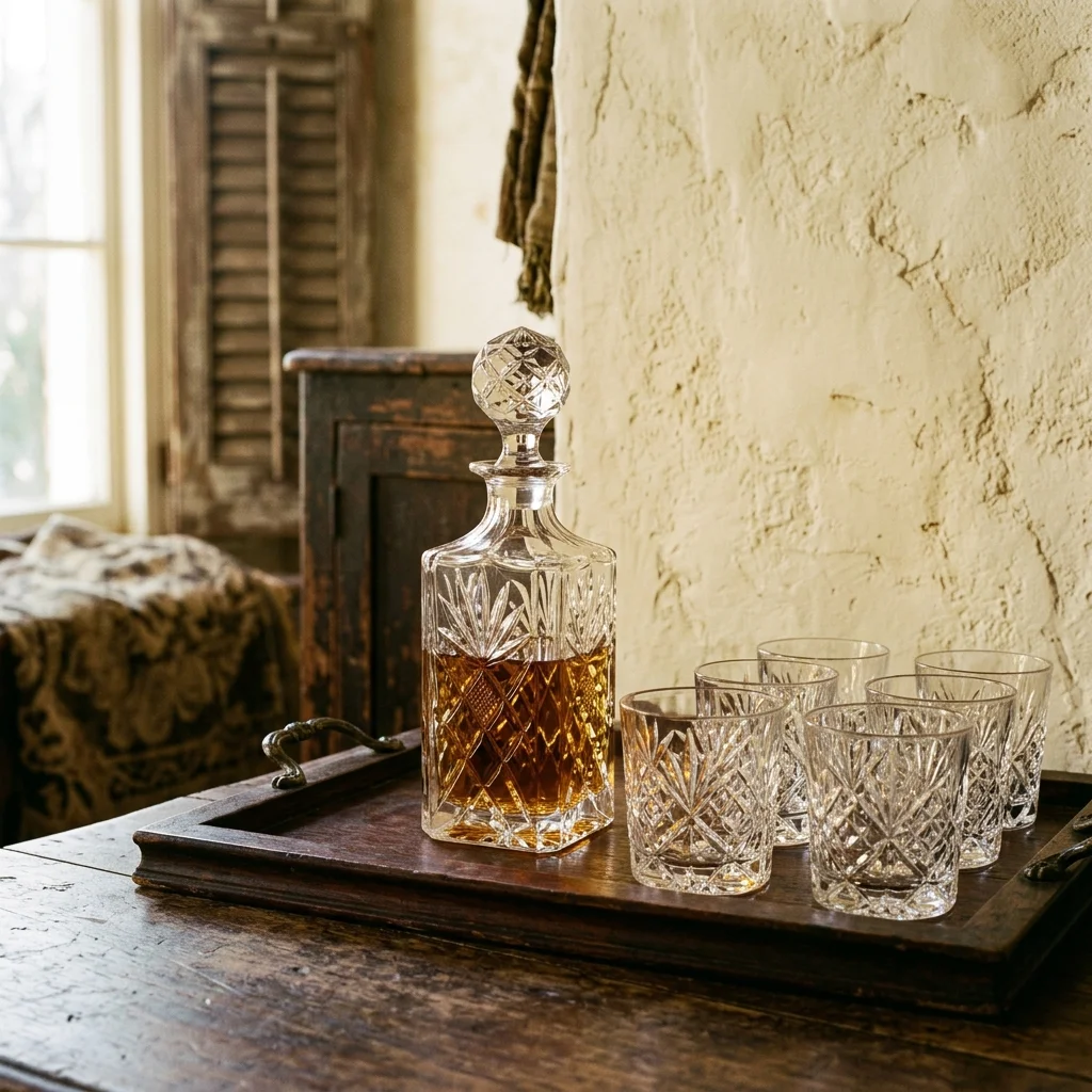 Crystal decanter set